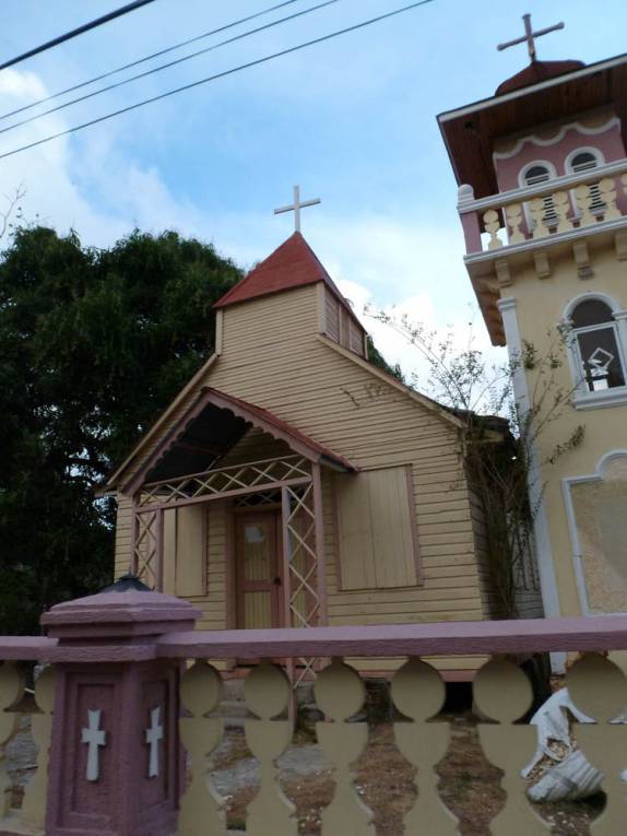 Igreja em Providencia, ilha colombiana no mar do Caribe